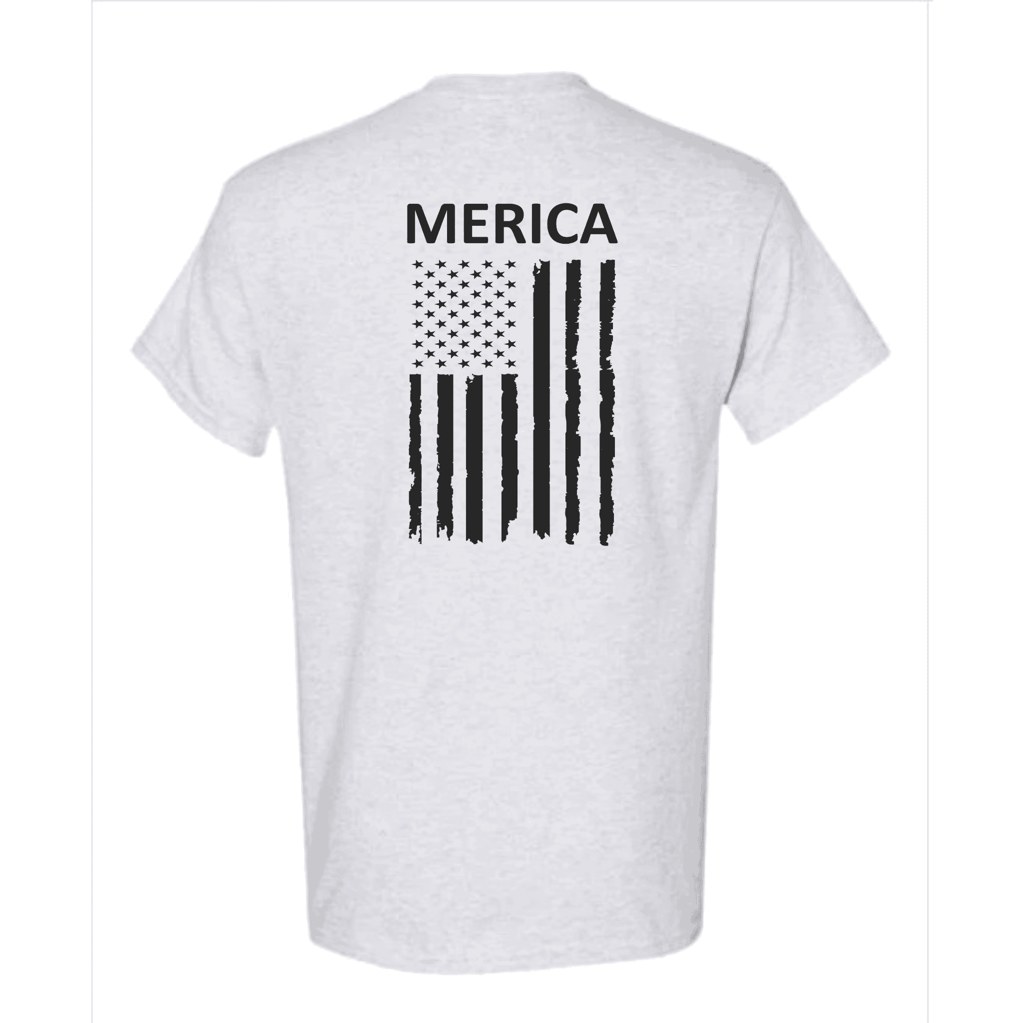 Patriotic Merica American Flag Back Print T-Shirt
