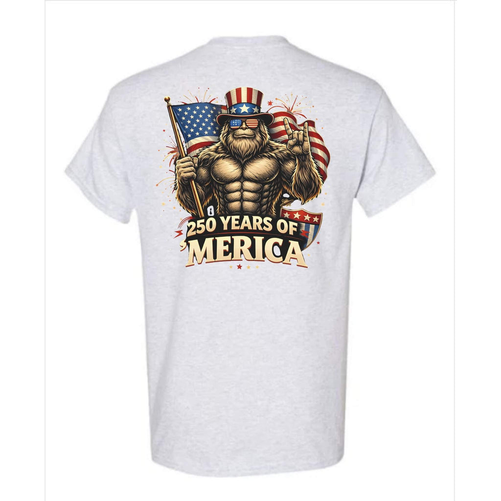 250 Years of Merica 4th of July Back Print T-Shirt